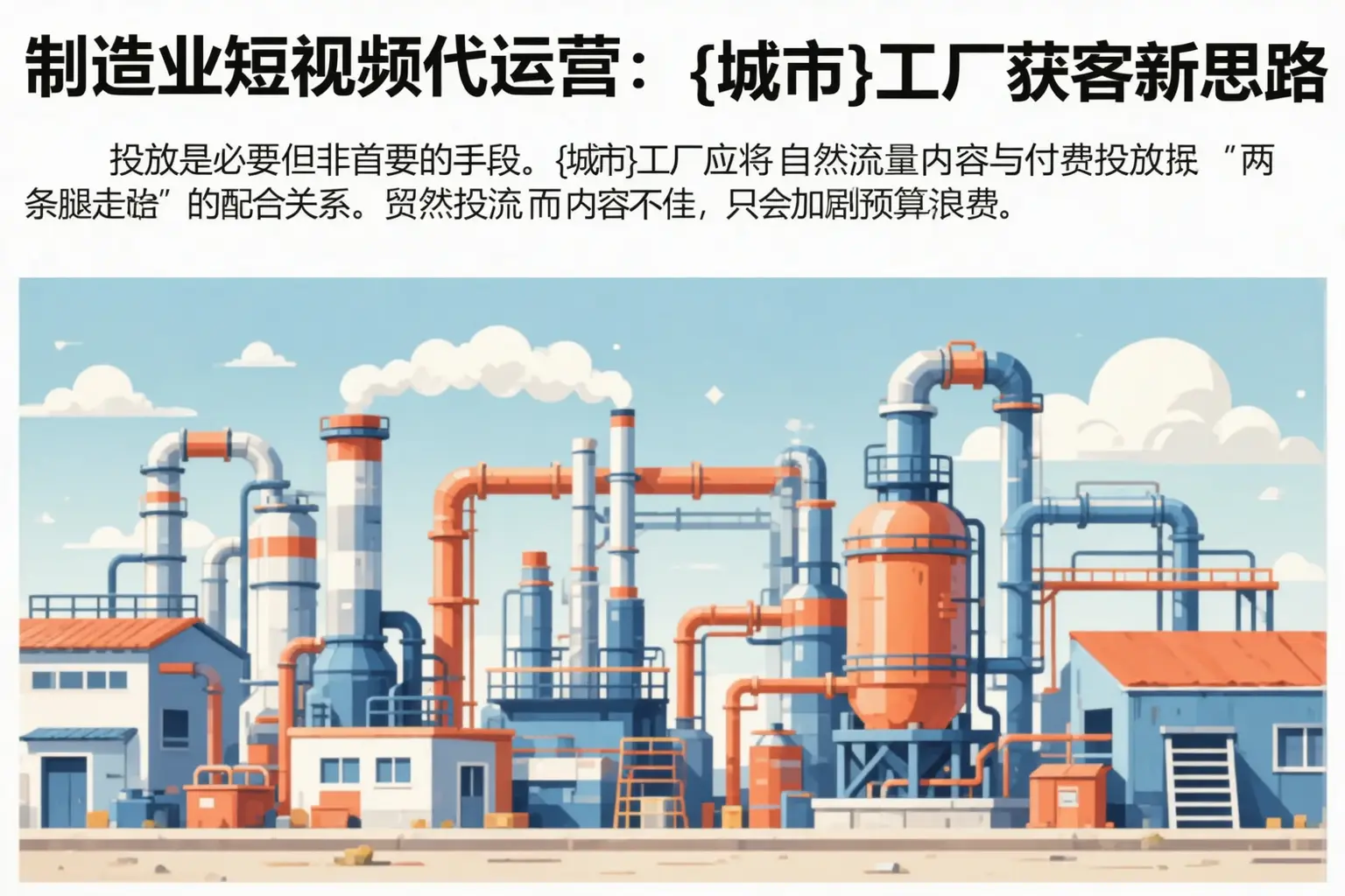 制造业短视频代运营:徐水工厂获客新思路